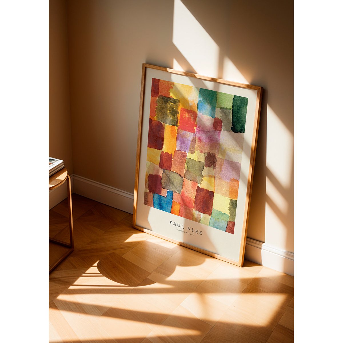 Affiche avec tableau décoratif, 50 x 70 cm beige, HANNUN