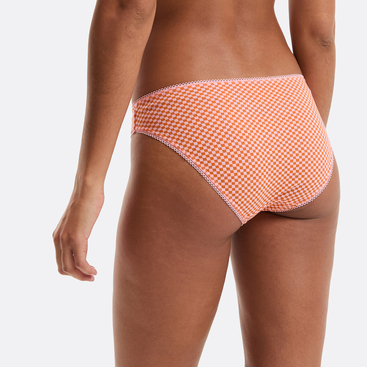 Pack of 3 Stretch Cotton Briefs: 1 Plain and 2 Printed printed plain, LA REDOUTE COLLECTIONS