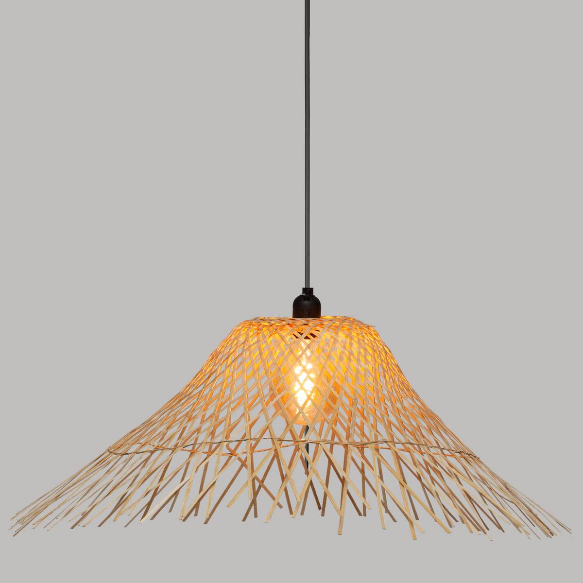 Suspension bambou vannerie MOXA beige, ATMOSPHERA