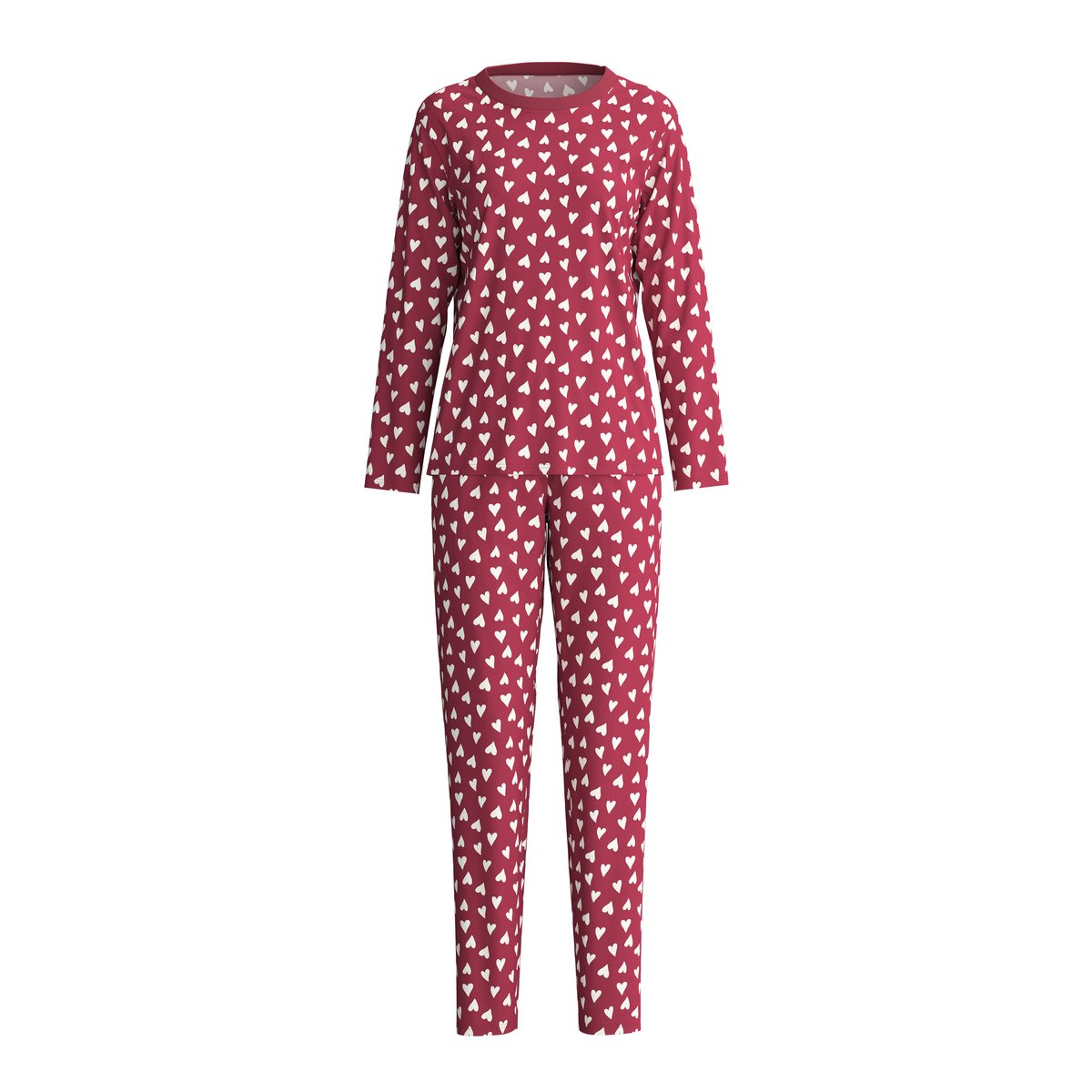 Pyjama manches longues Coton COTTON SPECIAL rouge mars, CALIDA