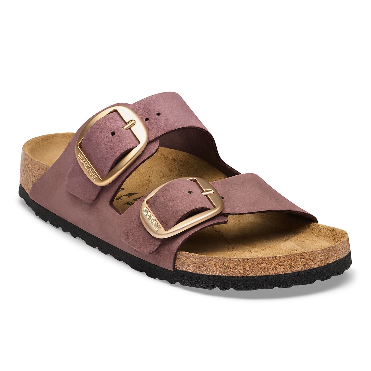 Arizona Big Buckle double strap mules burgundy, BIRKENSTOCK