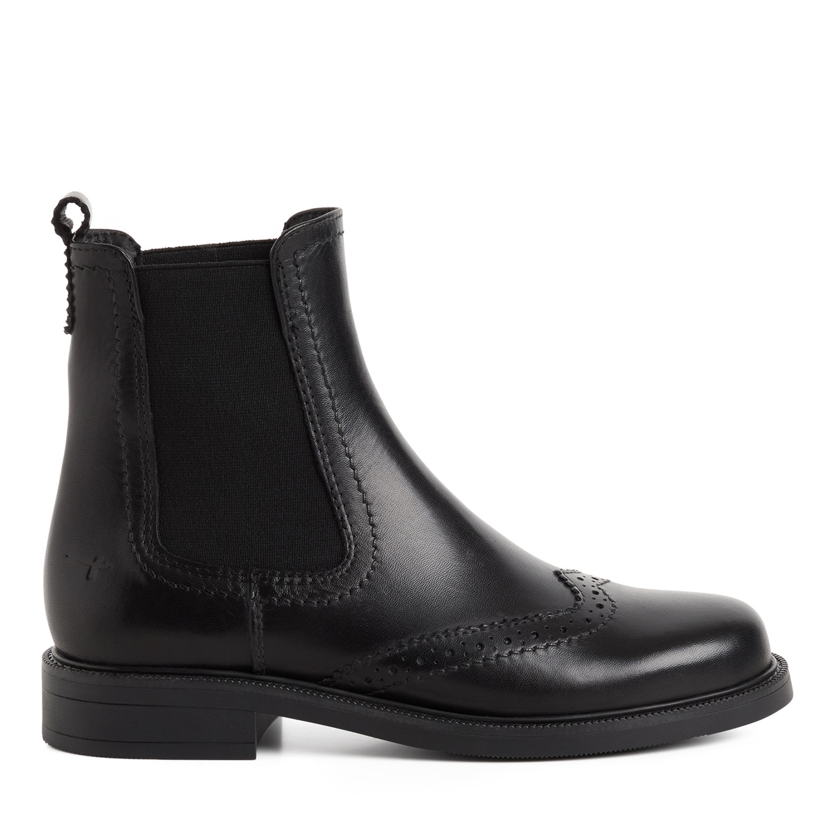 Bottine Chelsea en cuir noir, TAMARIS