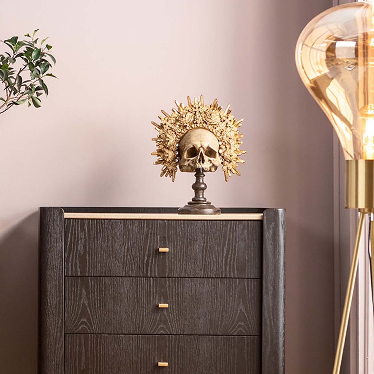 Déco crâne couronne or, KARE DESIGN