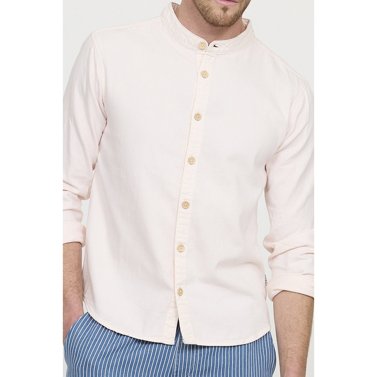 Chemise manches longues coton comfort DUMORI rose, LEE COOPER