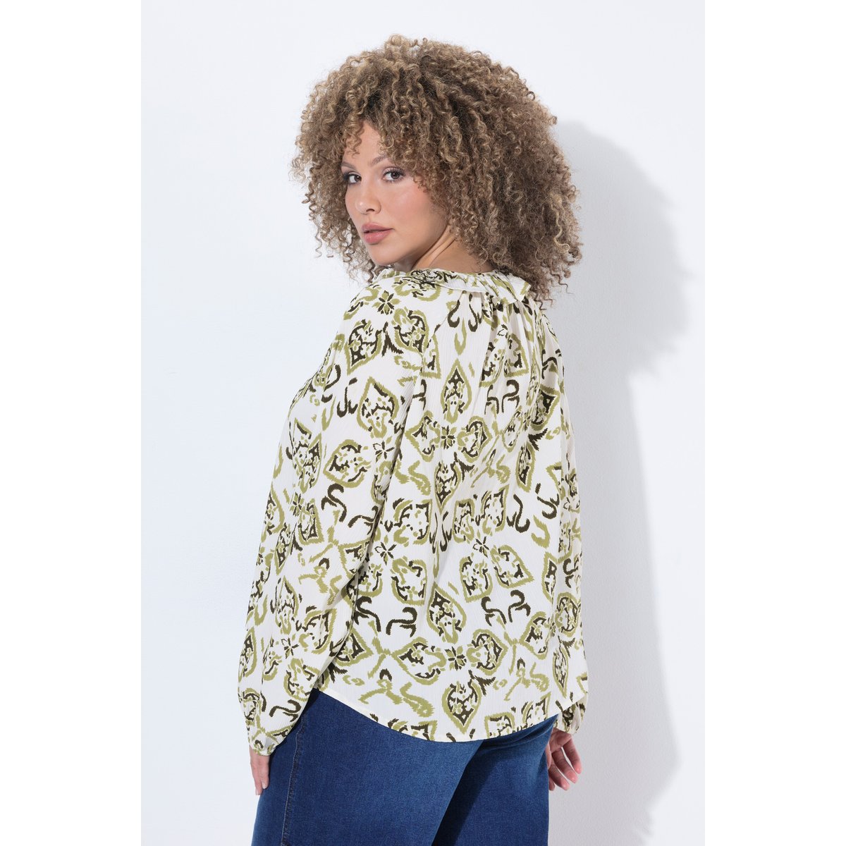 Chemise avec ruchés pop corn, ULLA POPKEN