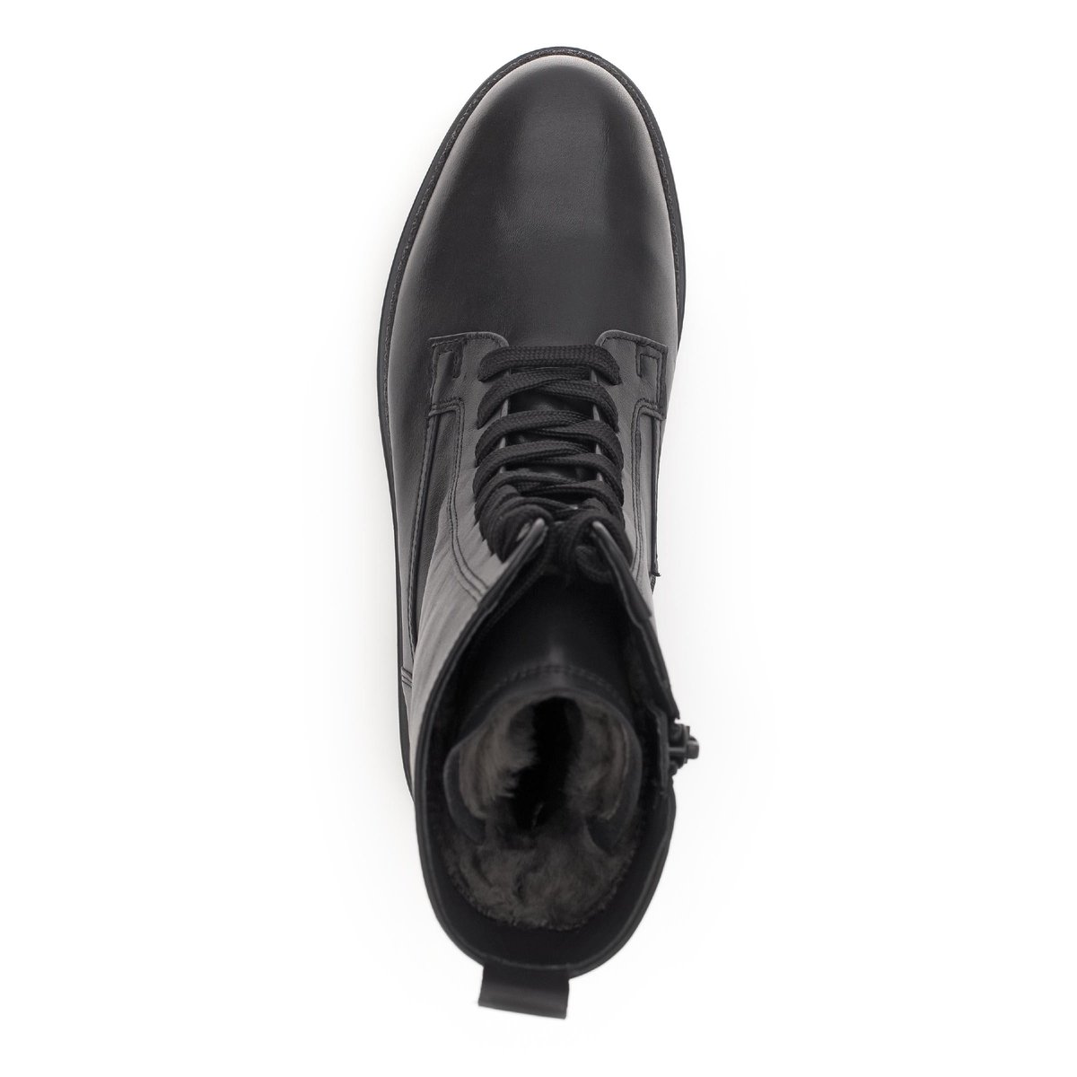 Bottines en cuir lisse à talon décroché noir lisse, GABOR