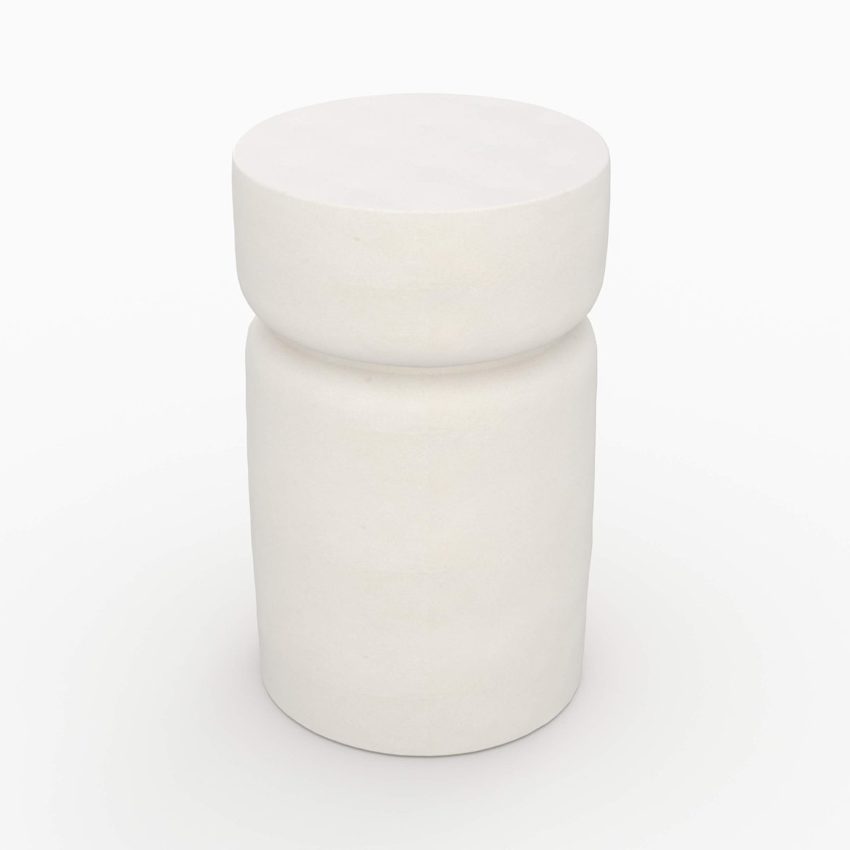 Table d'appoint ronde en béton D30 cm - TAHITI blanc, MAISON PAVANE