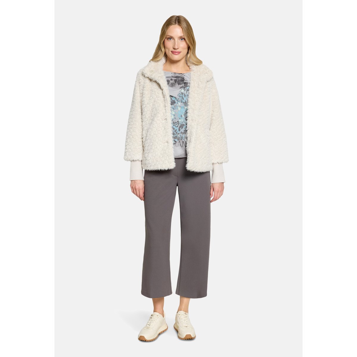 Veste outdoor en peluche pastel sand, BETTY BARCLAY