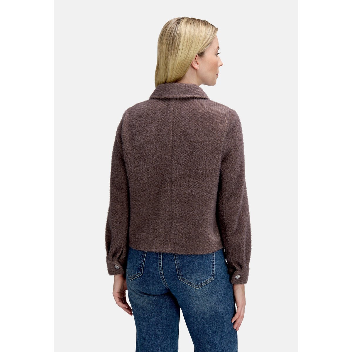 Veste casual à poches plaquées dark almond, CARTOON