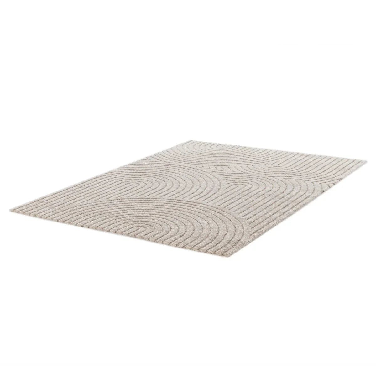 Tapis à relief doux et élégant GROOVE beige sable, AFK LIVING