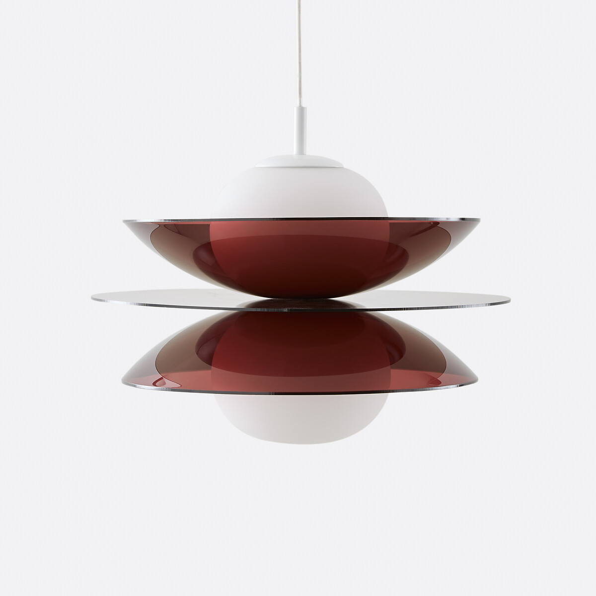 Suspension plexiglas et verre opalin, Okara auburn, LA REDOUTE INTERIEURS