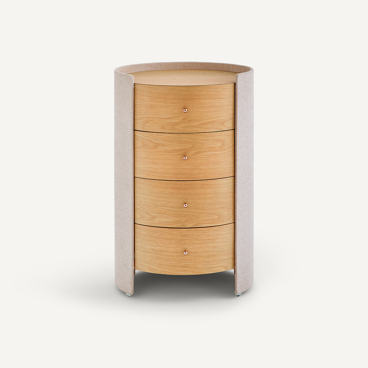 Commode chevet, en plaqué chêne et tissu natté, FIRMO chêne naturel, AM.PM