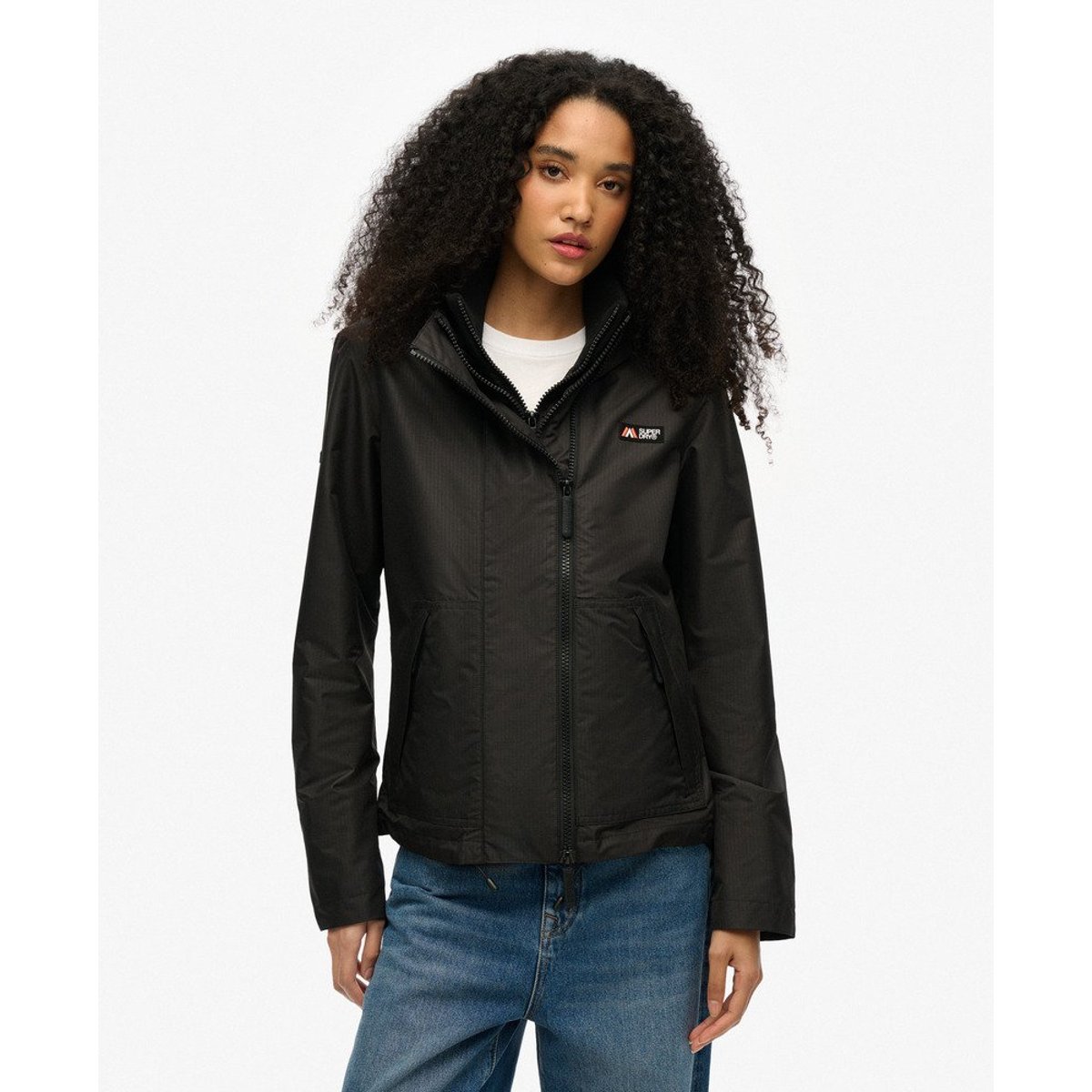 Veste à capuche Mountain Windbreaker noir, SUPERDRY
