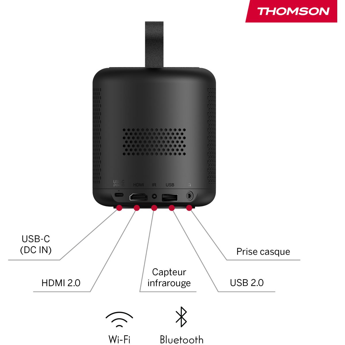 Vidéoprojecteur portable VEGA PG35B noir, THOMSON
