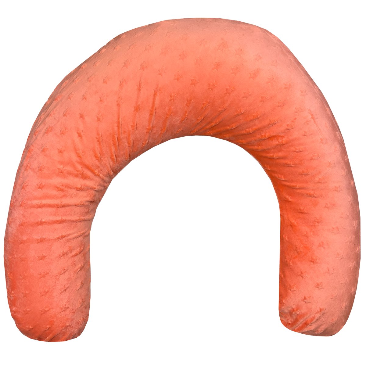 Coussin d'allaitement étoiles XL - 205 cm corail, PREMIERS MOMENTS