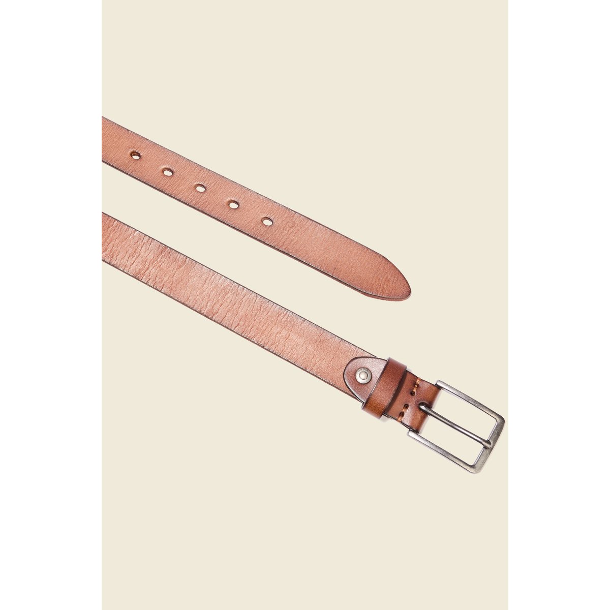 Ceinture en cuir marron, BONOBO