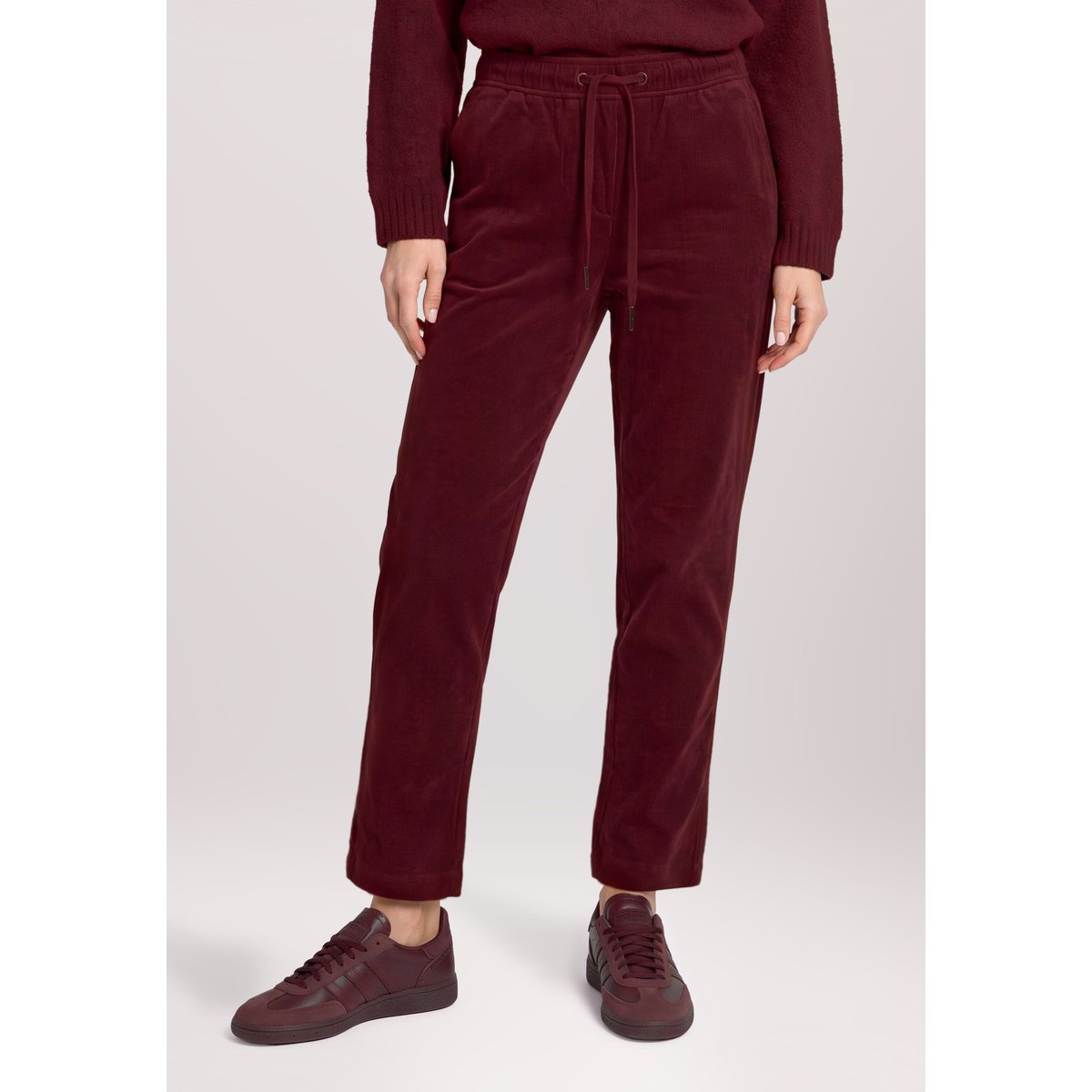 Pantalon casual à taille élastique fall burgundy, BETTY & CO