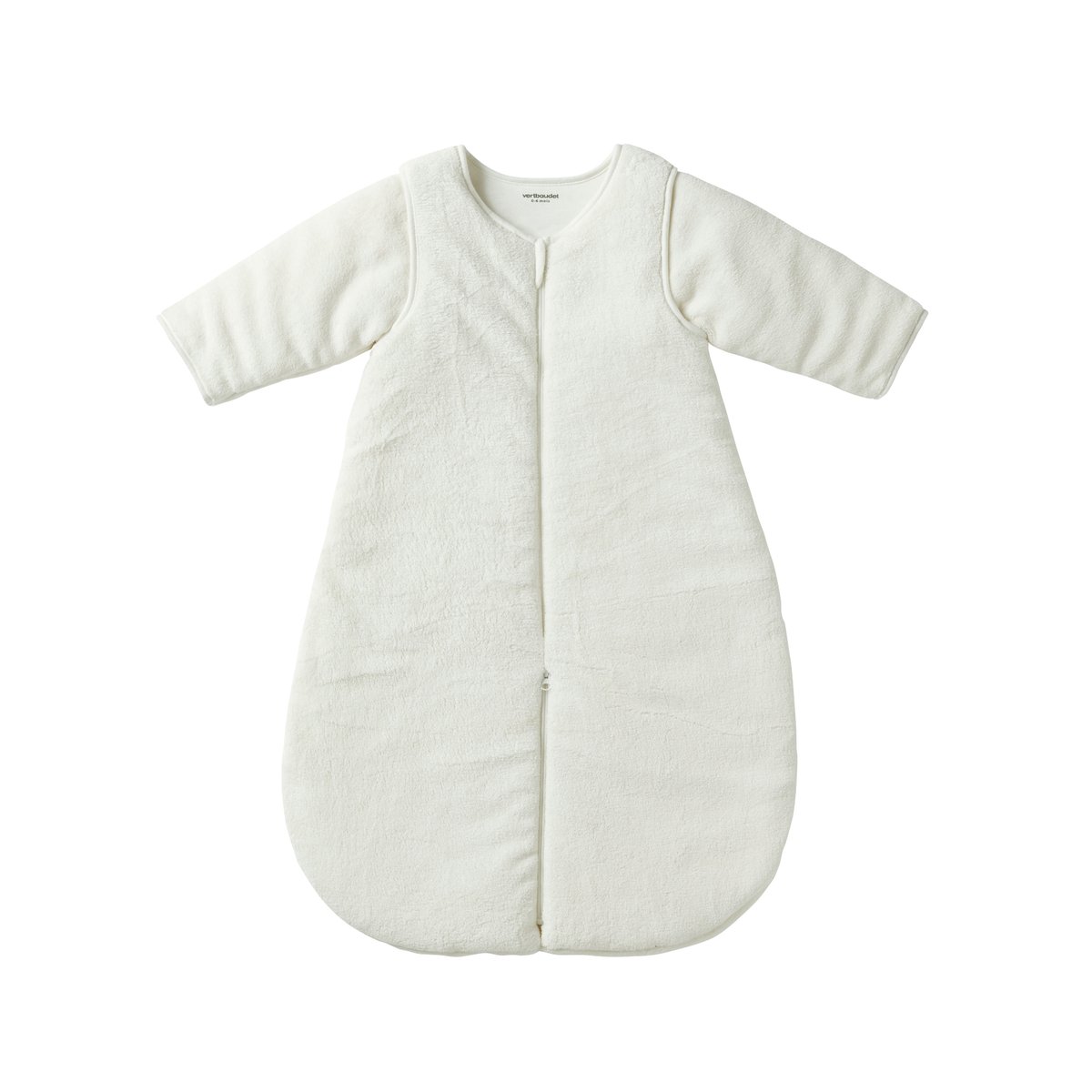Gigoteuse polaire microfibre, manches amovibles, spécial voyage taupe, VERTBAUDET