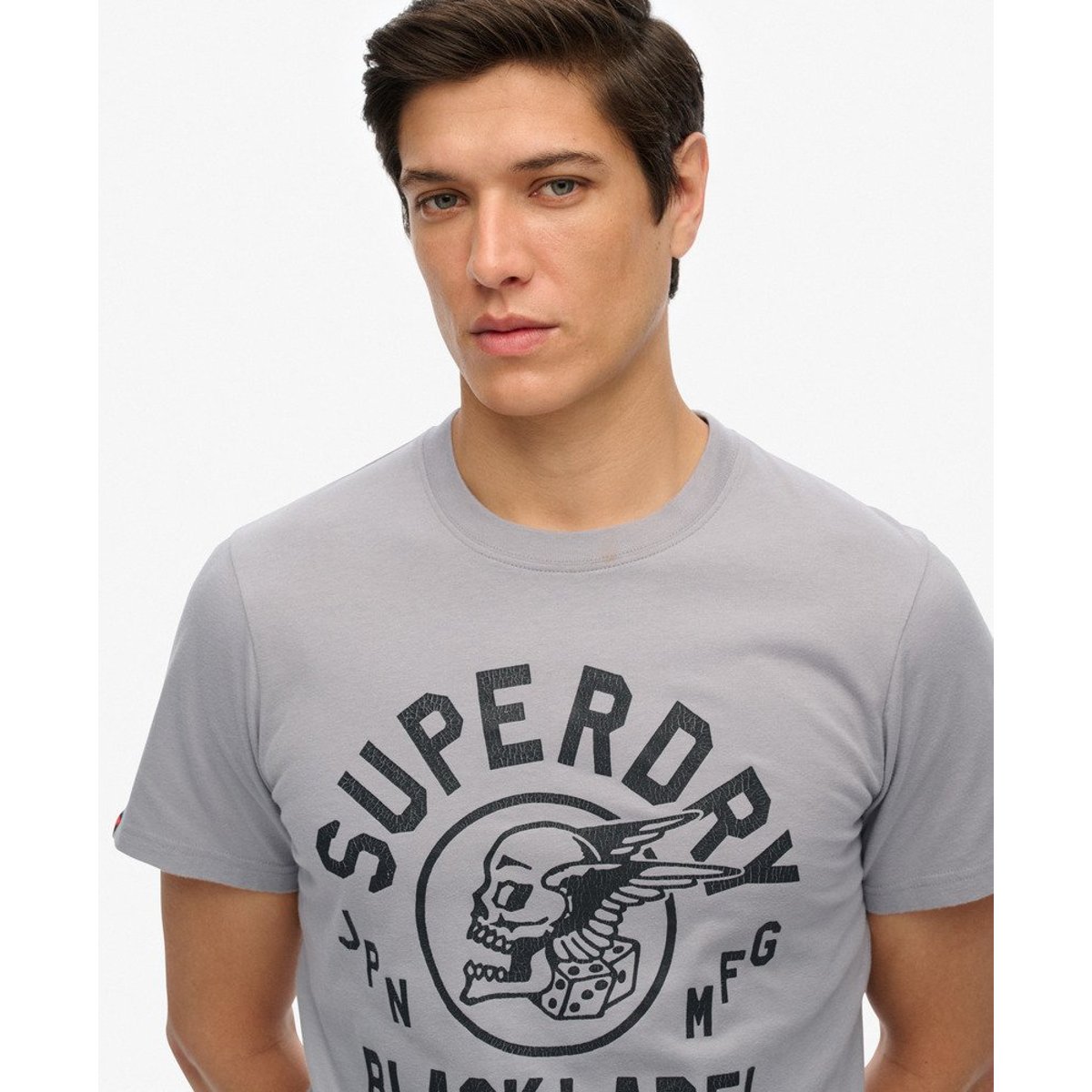 T-shirt Black Label anthracite, SUPERDRY