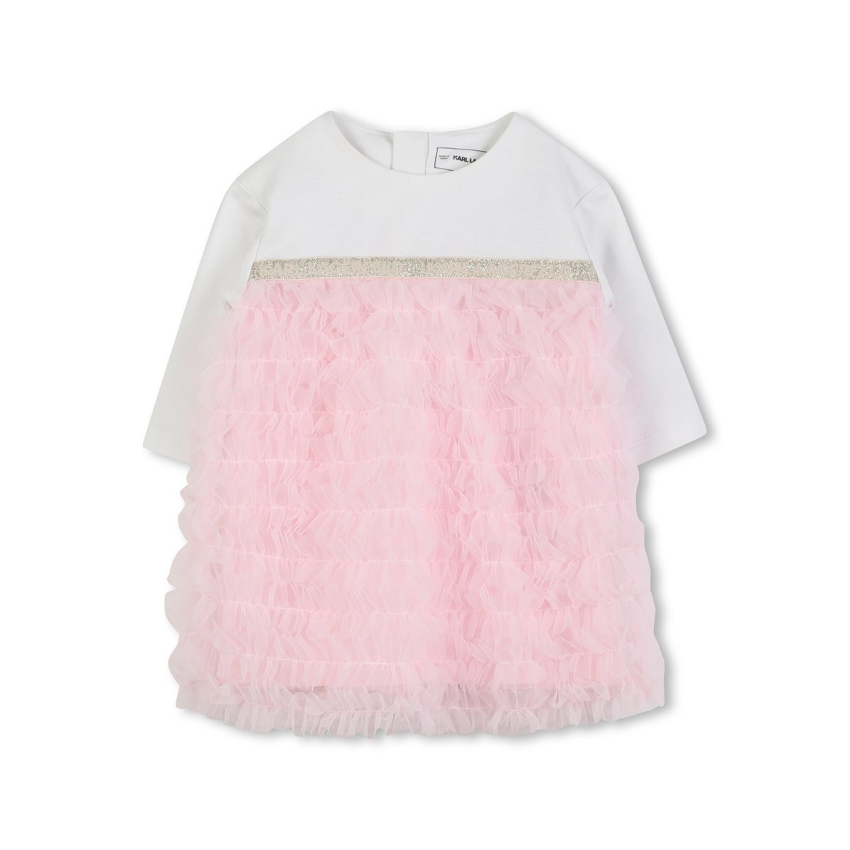 Tenue de cérémonie en coton ecru rose, KARL LAGERFELD KIDS