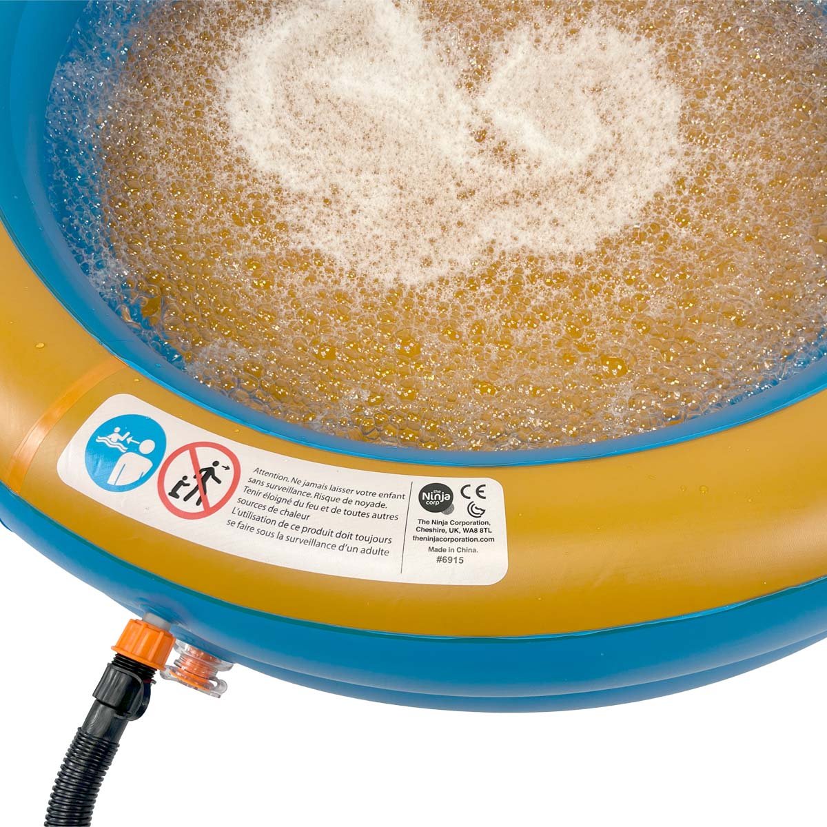 Waterclip - Piscine gonflable à bulles pour enfant avec gonfleur bleu, KANGUI