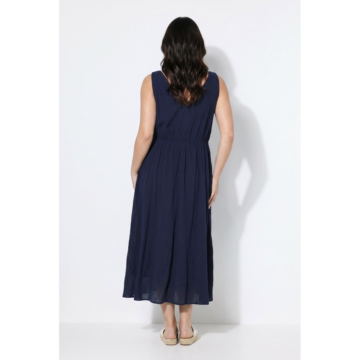 Robe maxi sans manches marine, ULLA POPKEN