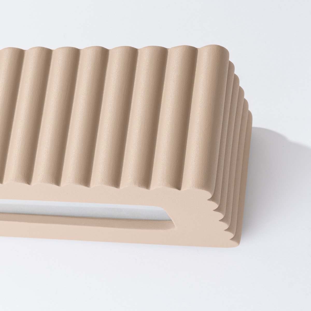 Applique murale Céramique Taupe E27 1 Rigata taupe, EDEN