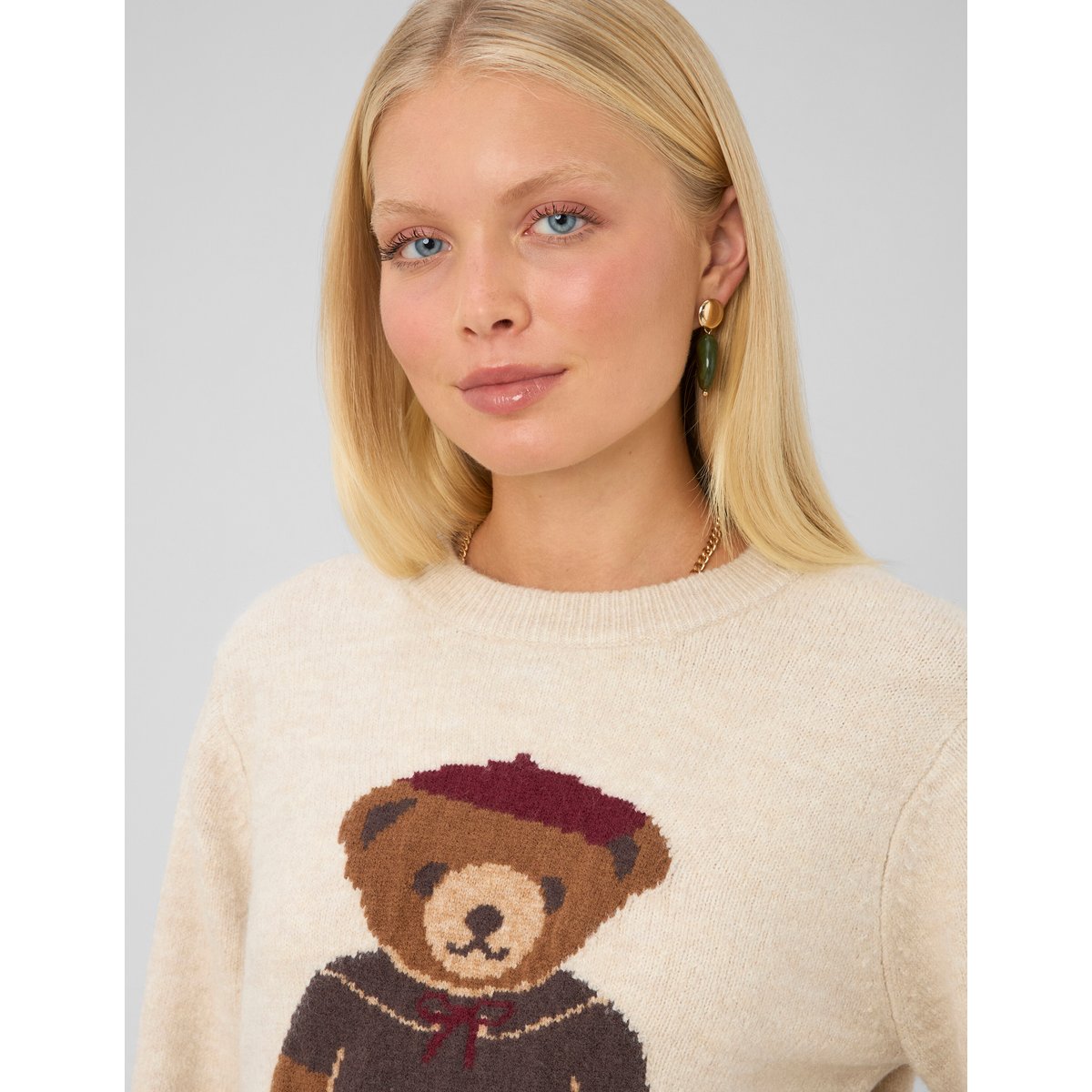 Pull jacquard brown, BZB