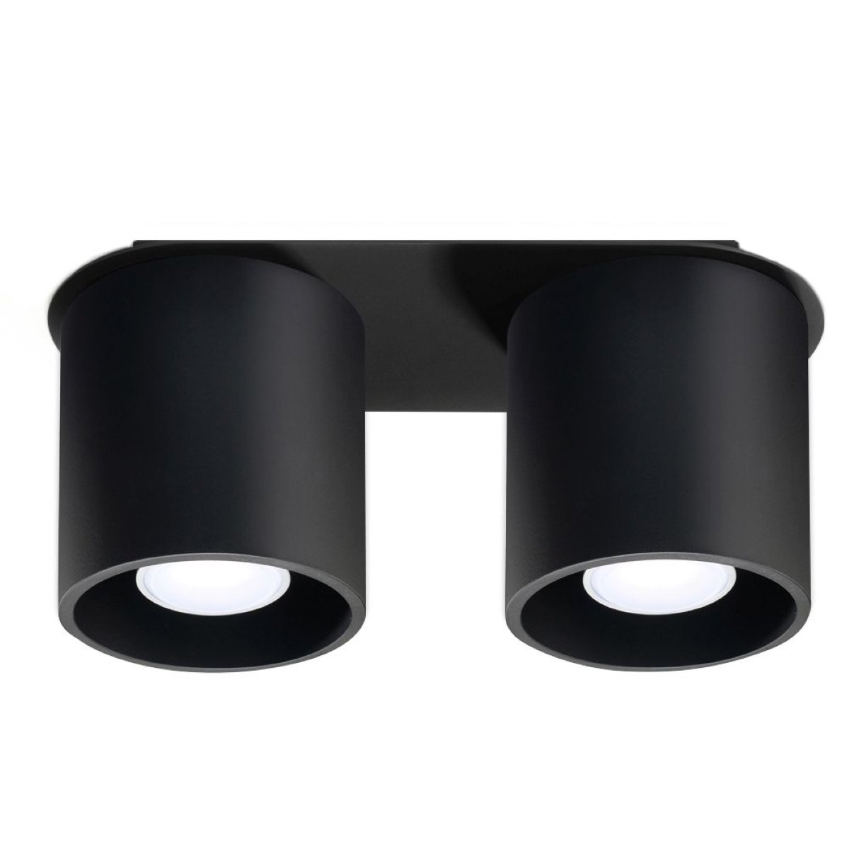 Plafonnier Aluminium Noir GU10 2 Orbis noir, EDEN