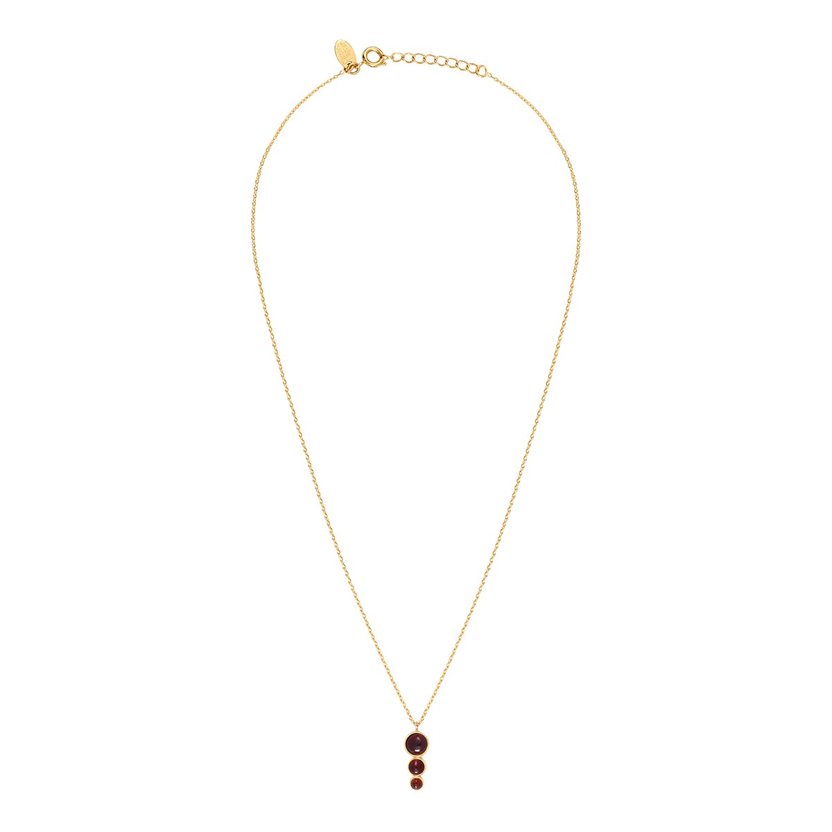 Collier doré grenat - andrea grenat rouge, CAROLINE NAJMAN