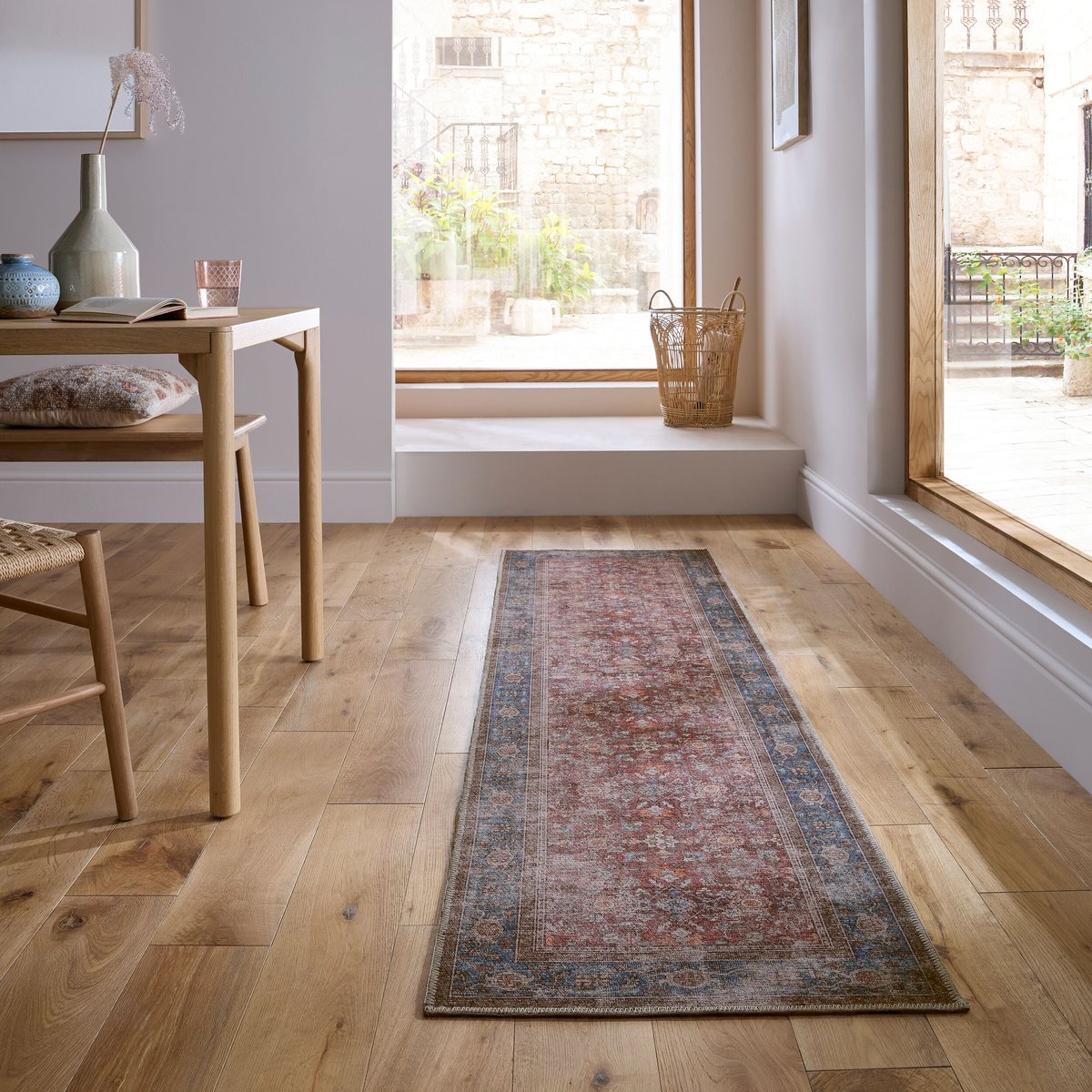 Tapis lavable de couloir CYRA rouge, FLAIR RUGS