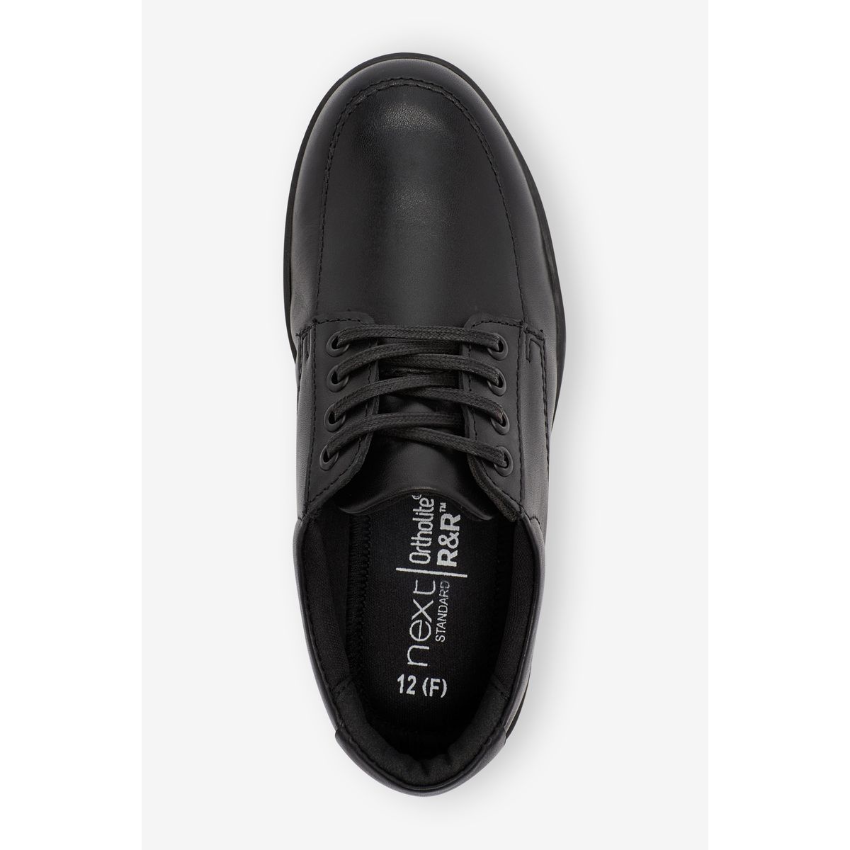 Chaussures D’école En Cuir À Lacets noir, NEXT