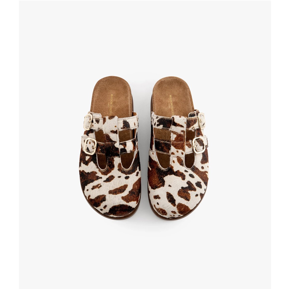 Mule cuir façon poulain LUNA vache, MAISON TOUFET