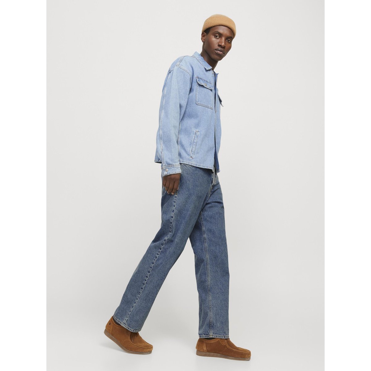 Jean baggy Alex boutonné blue denim, JACK & JONES