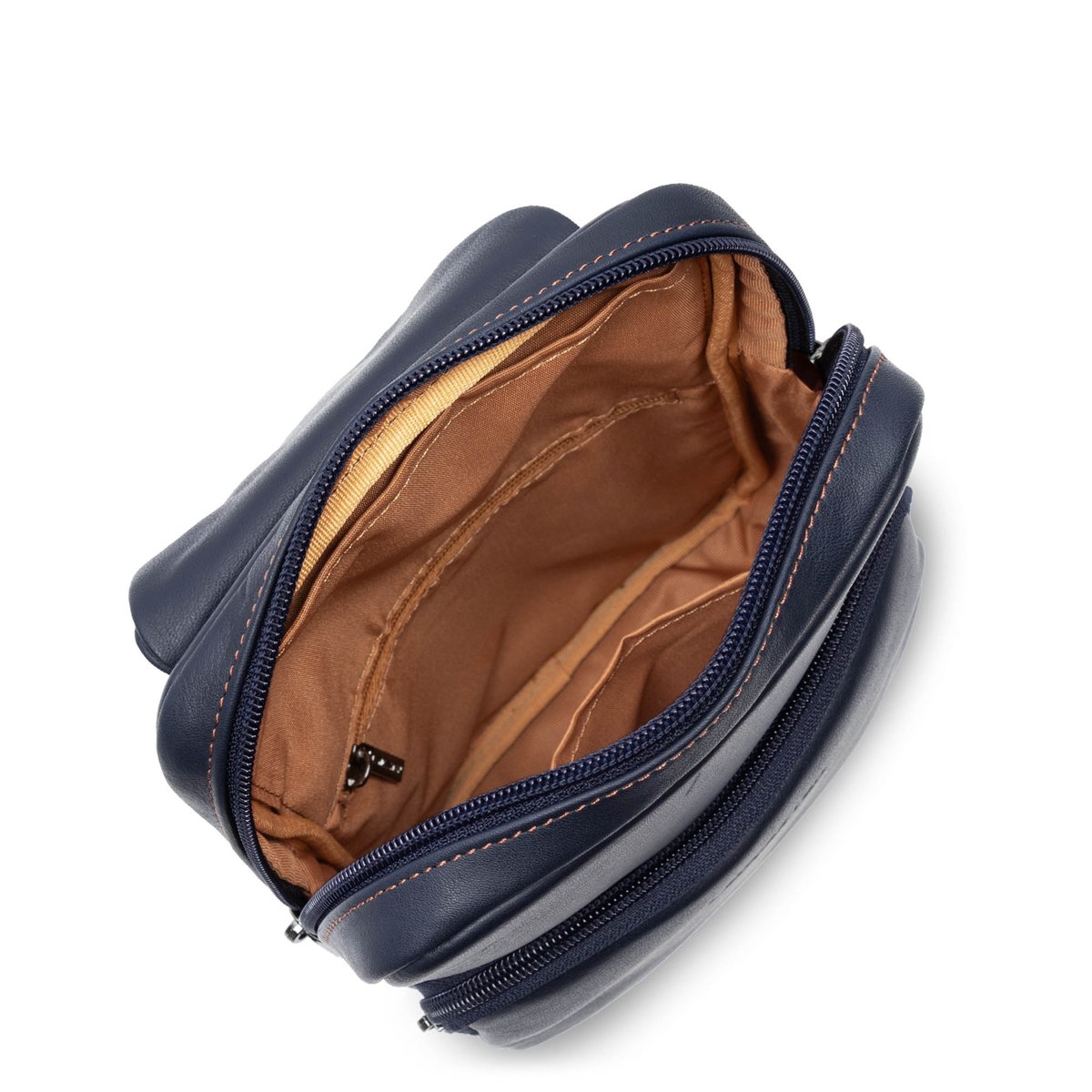 Sac body SOFT VINTAGE HOMME bleu fonce - camel, LANCASTER