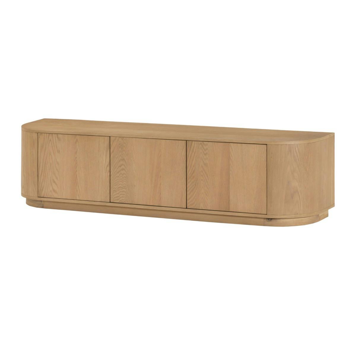 Meuble TV design en chêne, 3 portes LOREN bois clair, PIER IMPORT