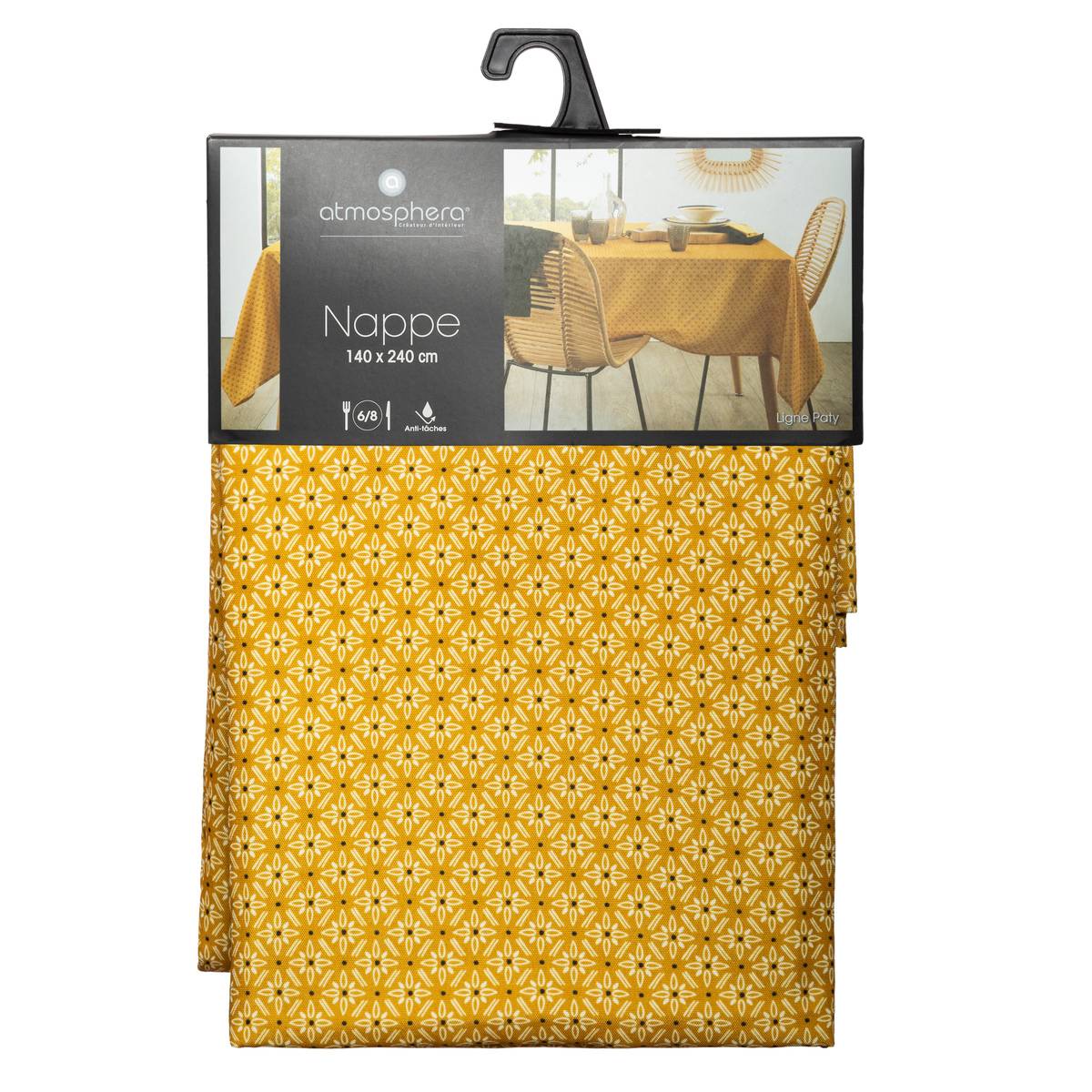 Nappe rectangulaire anti-tâche PATY bleu, ATMOSPHERA