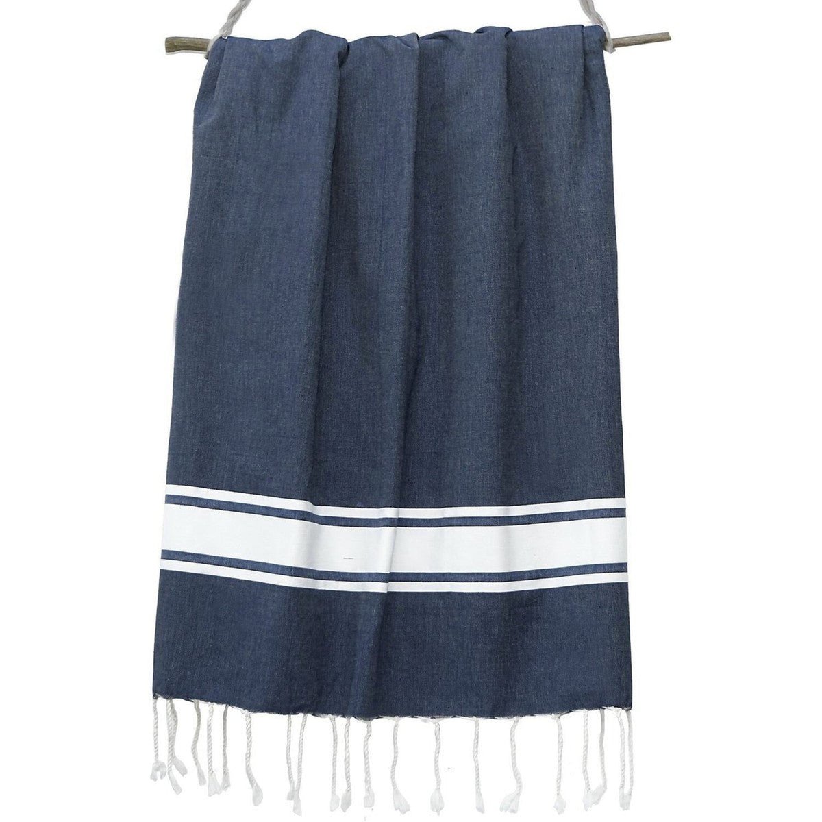 Fouta coton ST TROPEZ bleu jean, FEBRONIE