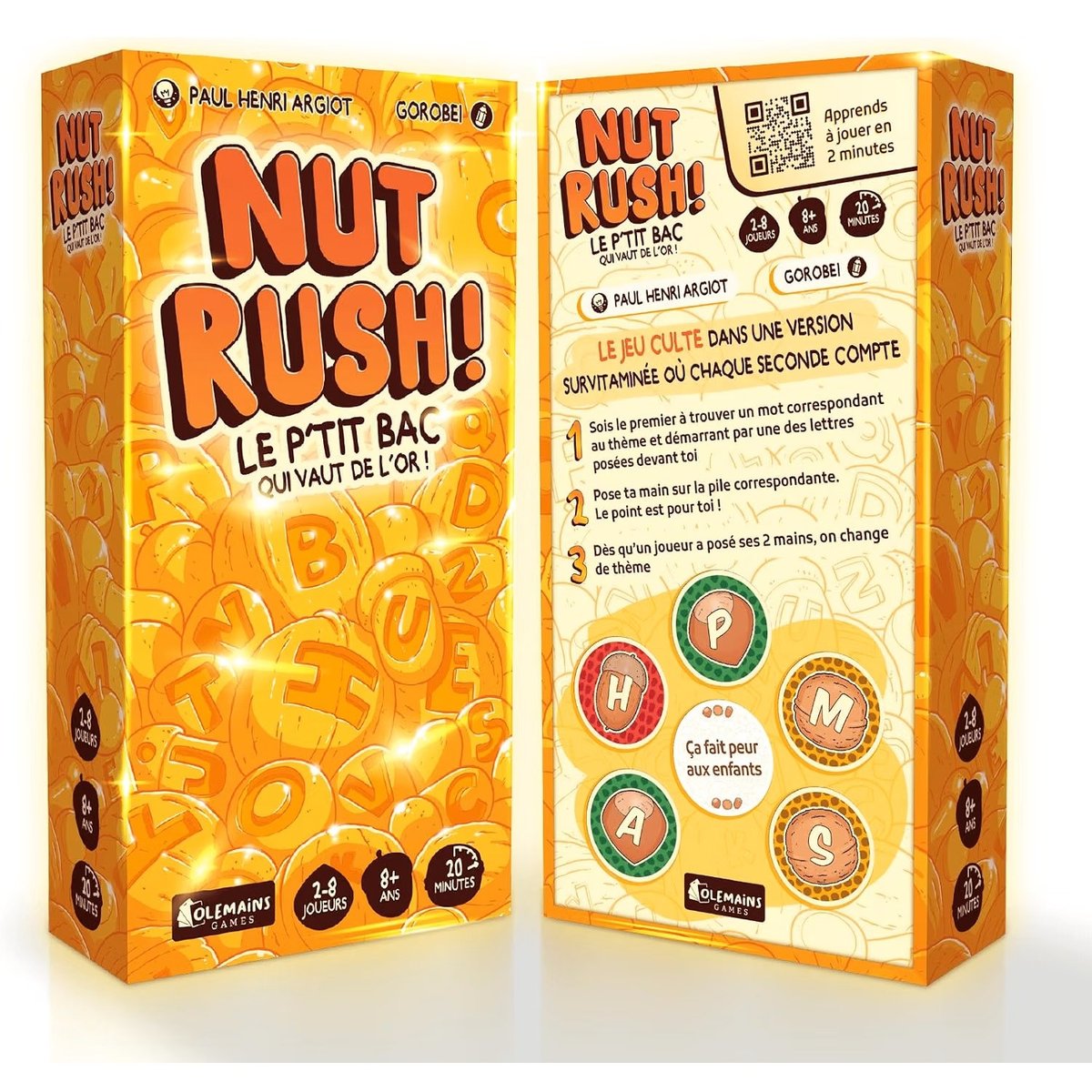 NUT RUSH ! jeu d'ambiance jaune doré, GIGAMIC