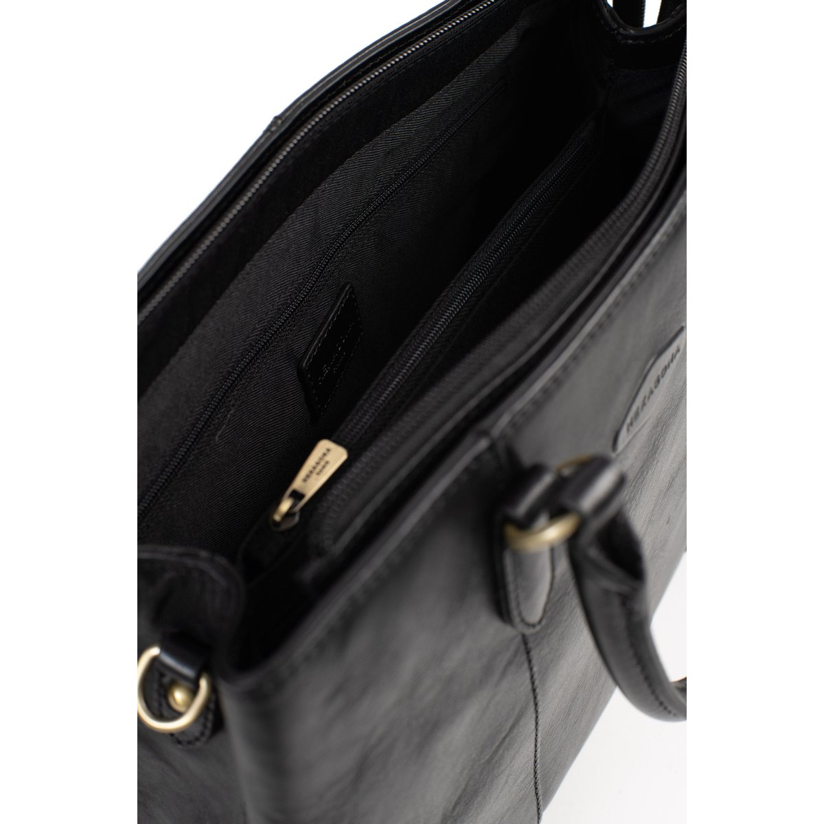 Sac porté main 2 poignées JEANNE noir, HEXAGONA