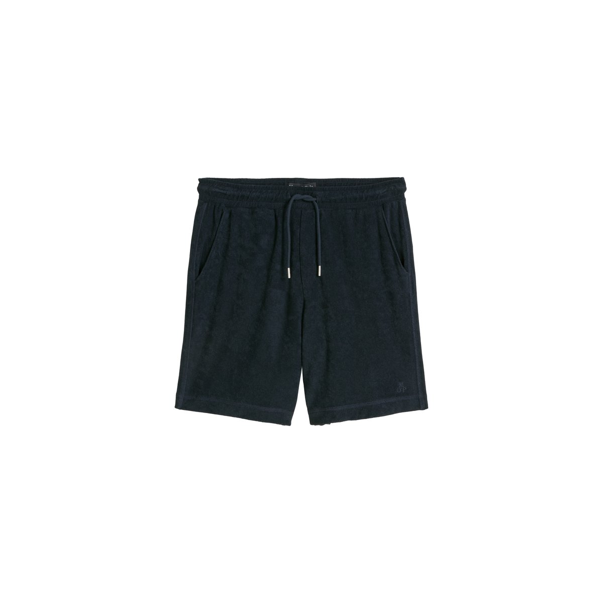 Short en éponge regular en pur coton bio bleu foncé, MARC O'POLO