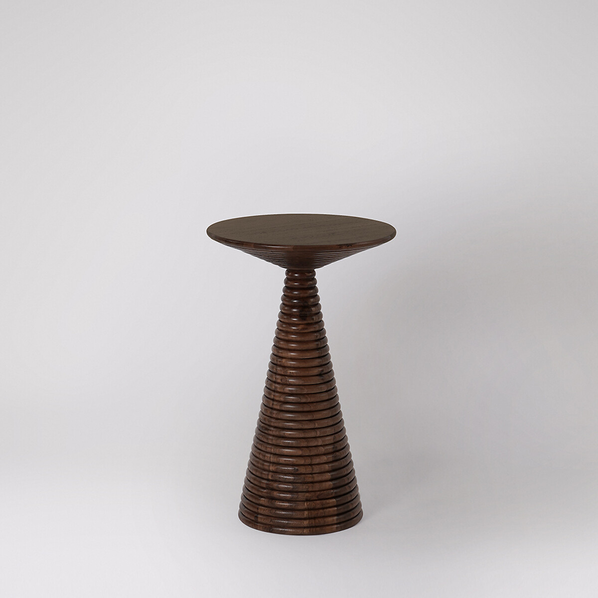 Figura Acacia Wood Side Table dark acacia wood, SWOON