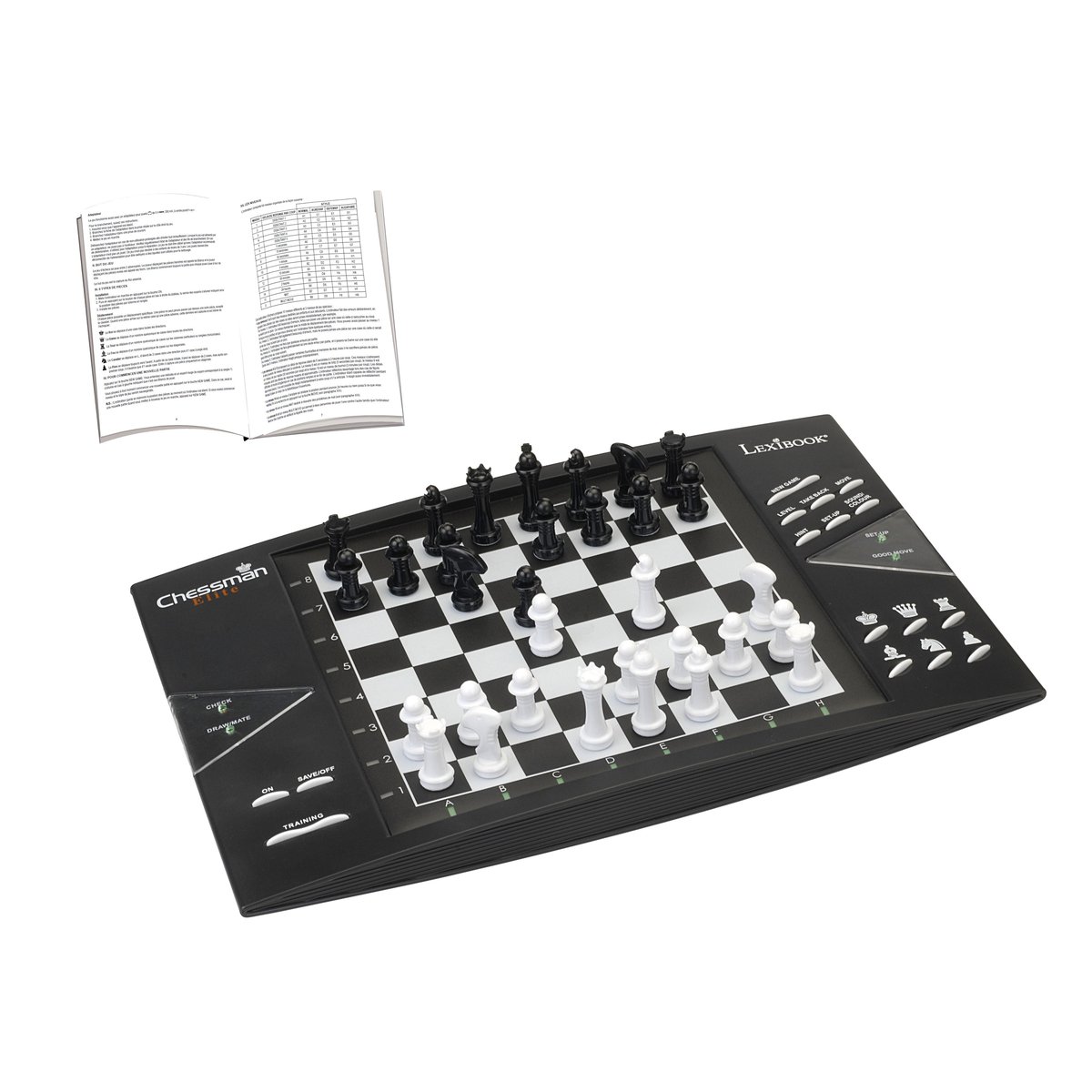 ChessMan Elite, jeu d'échecs électronique noir, LEXIBOOK