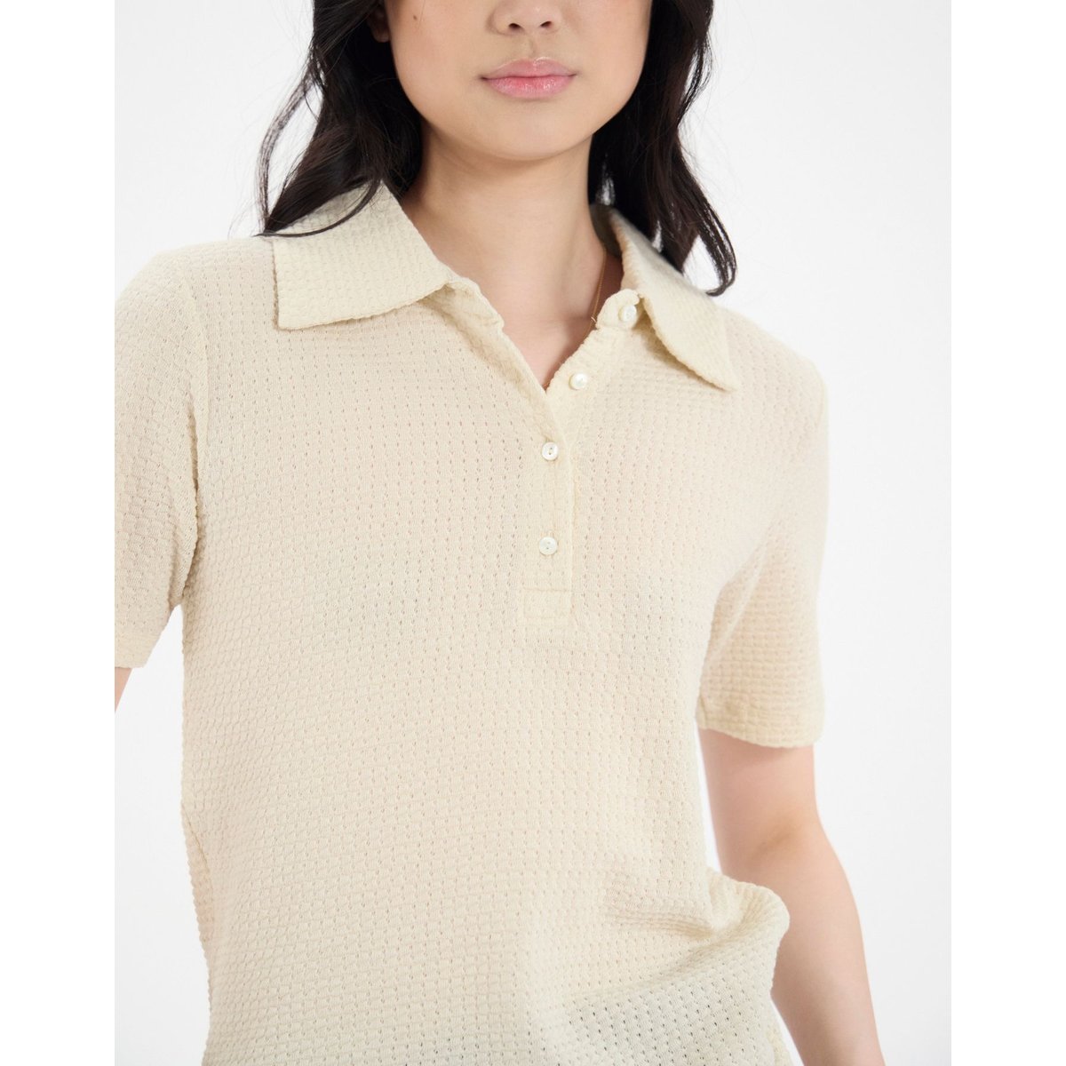 Polo Bryan en coton marine ivory, INES DE LA FRESSANGE PARIS