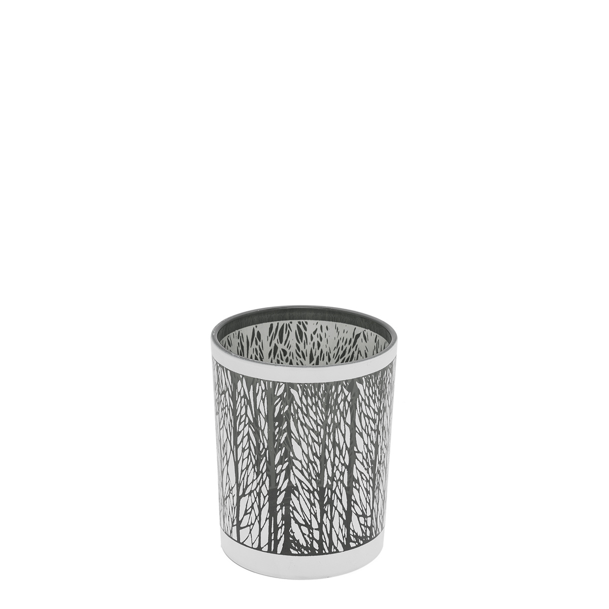 Porte-bougie décoratif en verre H13 blanc, SIA DECO