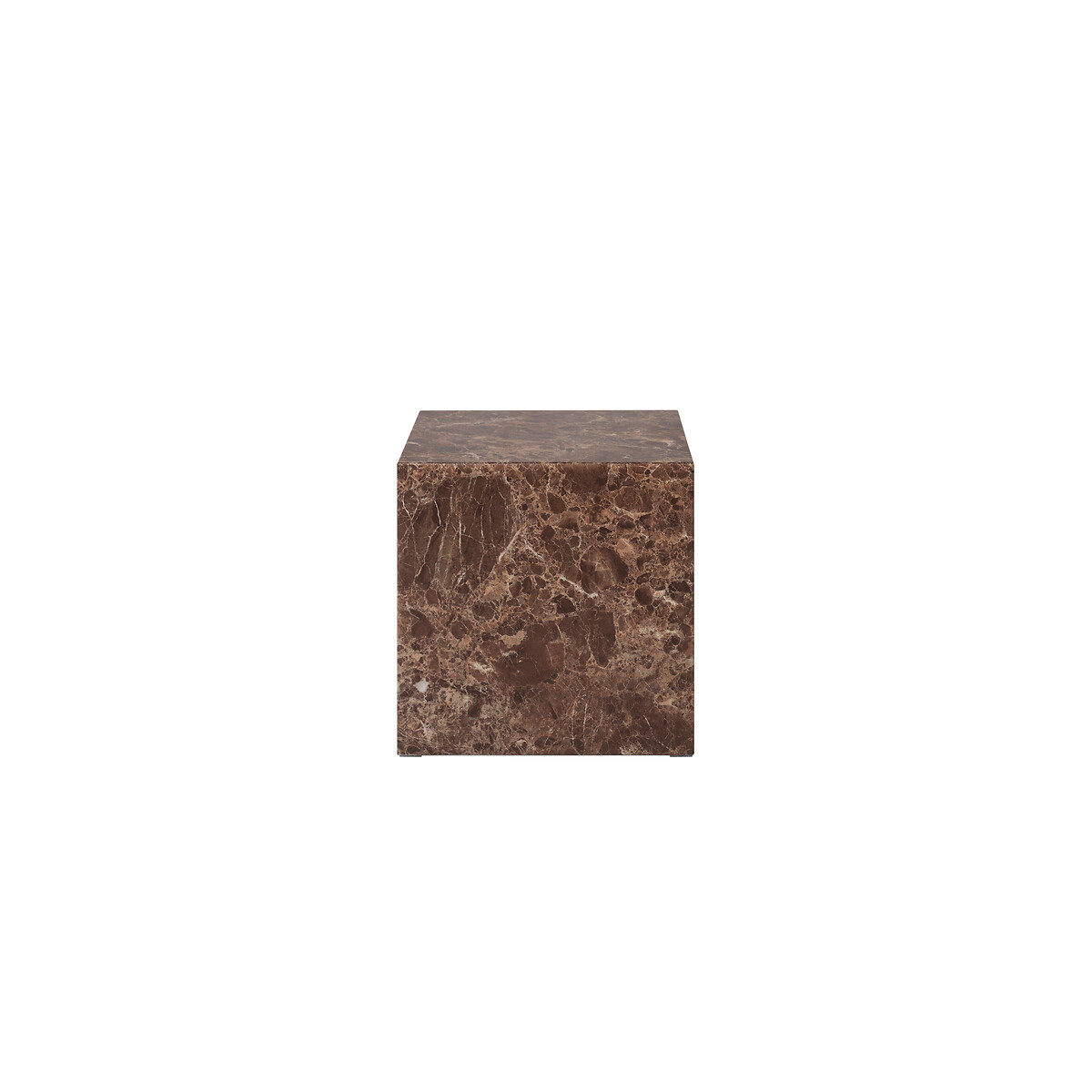 Serafina Faux Marble Block Side Table brown marble, ÉDITÉ