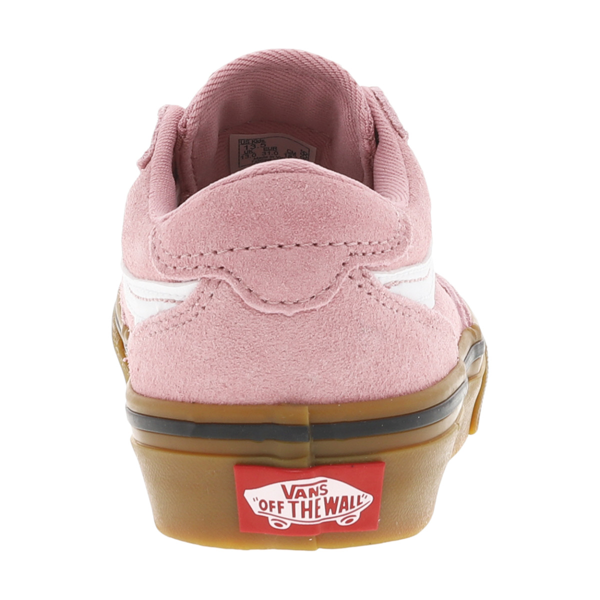 Baskets cuir talon plat rose, VANS