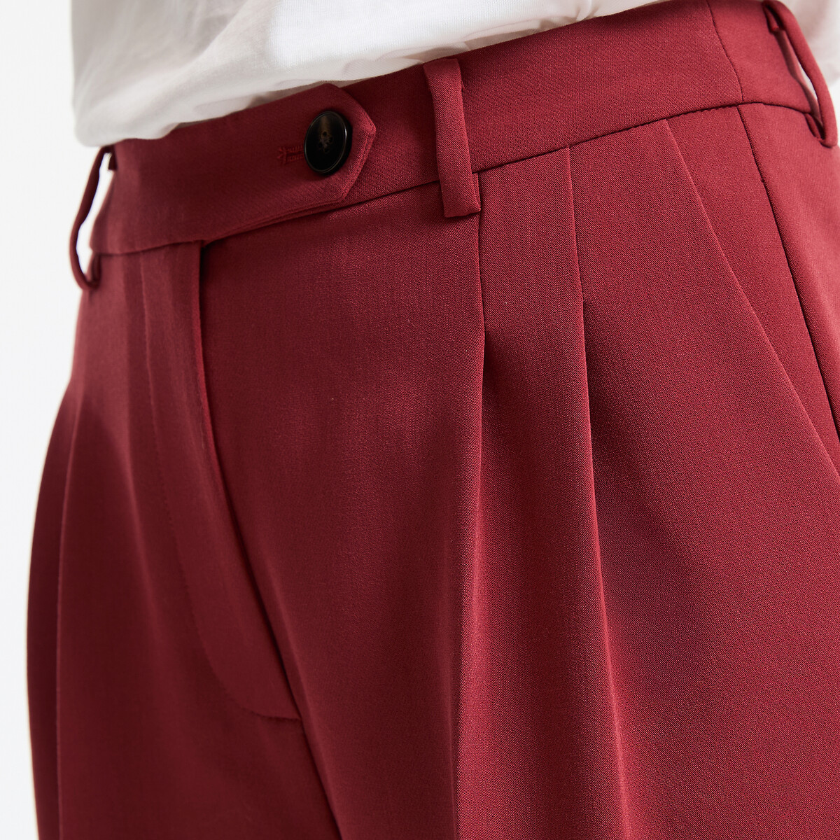 Pantalón 7/8 con pinzas teja, LA REDOUTE COLLECTIONS
