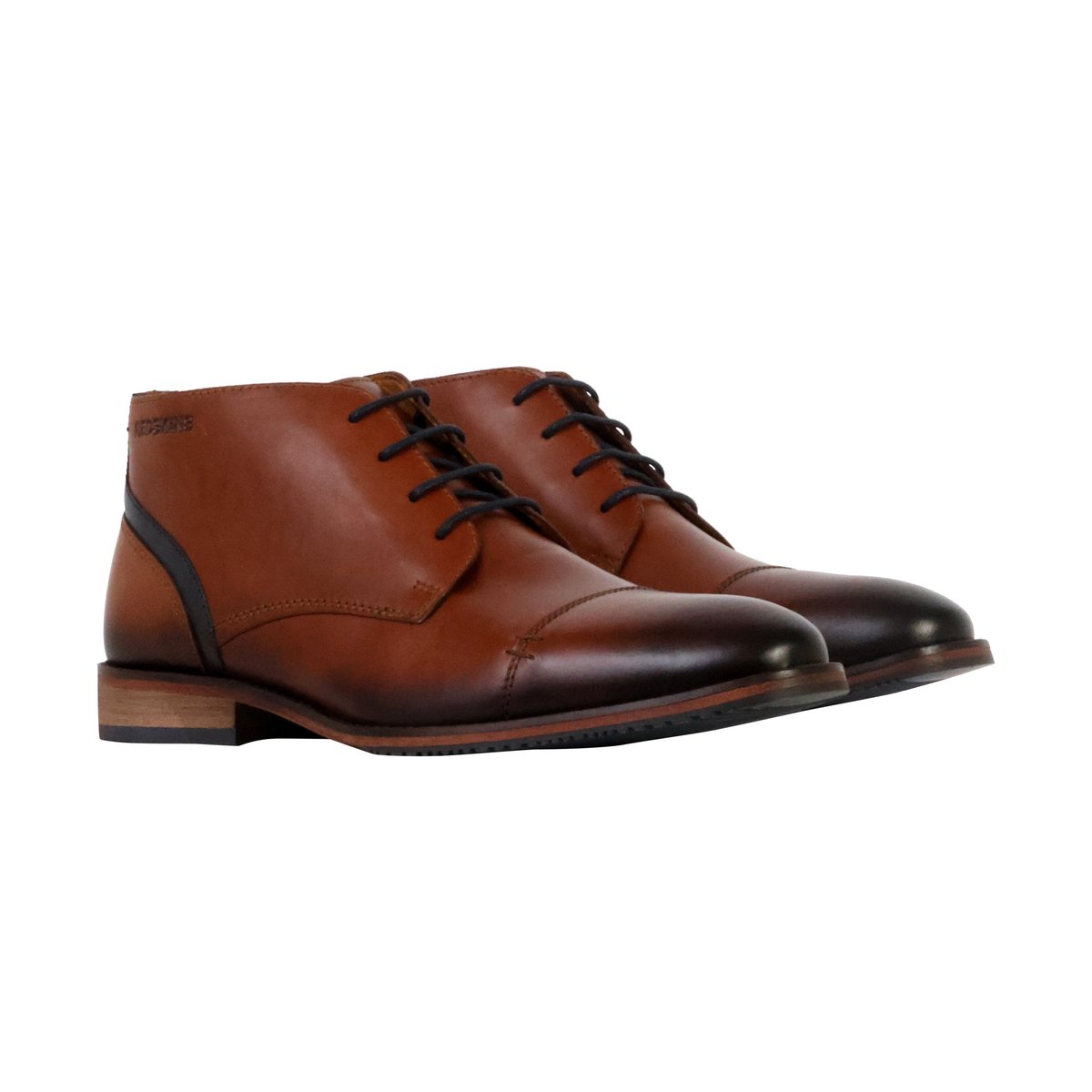 Derbies Cuir Nashville cognac marine, REDSKINS