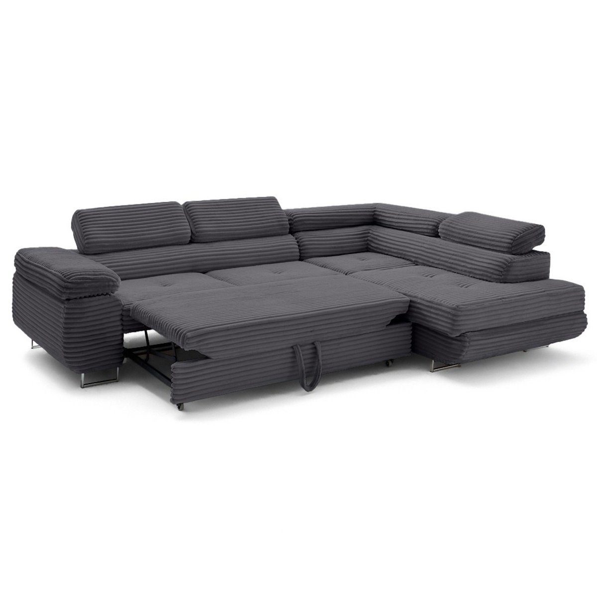 Canapé d'Angle Convertible 5 places - ZARIA gris, BEST MOBILIER